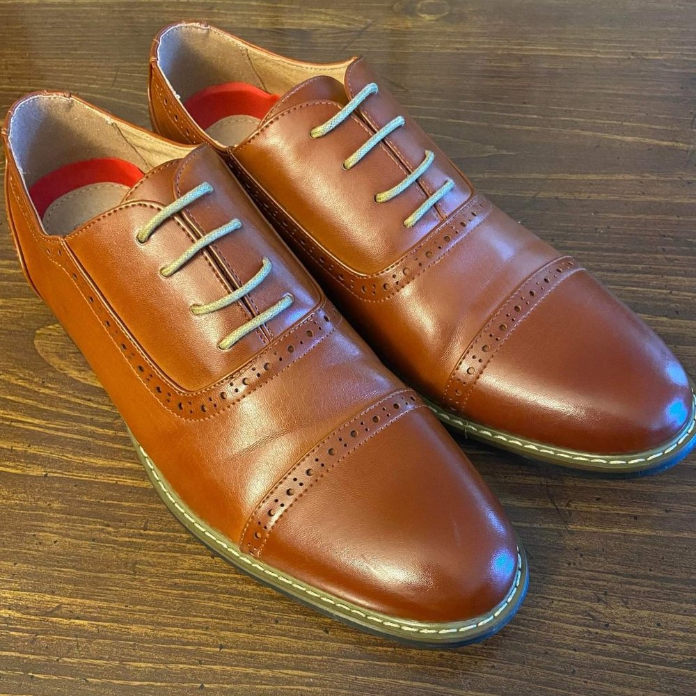 Bruno Marc Light Brown Oxfords (9.5)